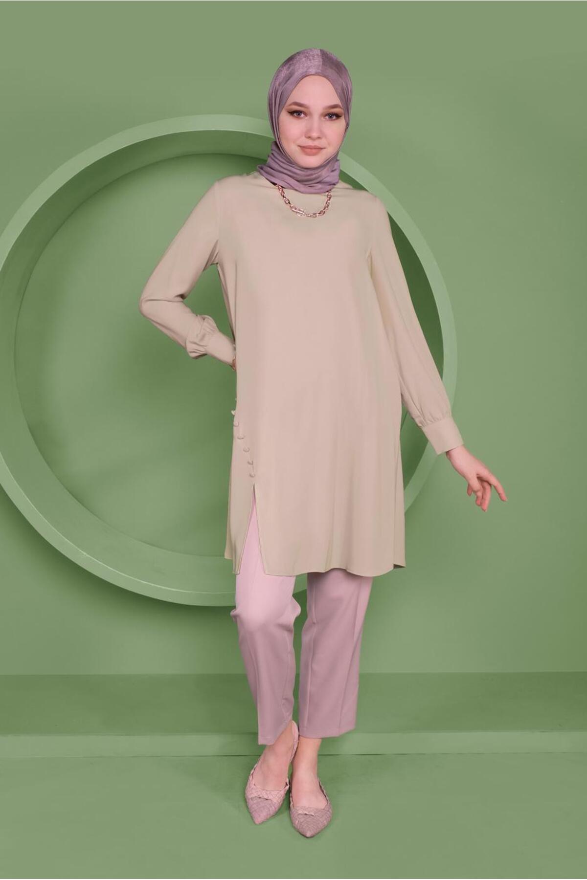 تونیک زنانه راسته آستین بلند | آلوینا Alvina 21YTNK0041351