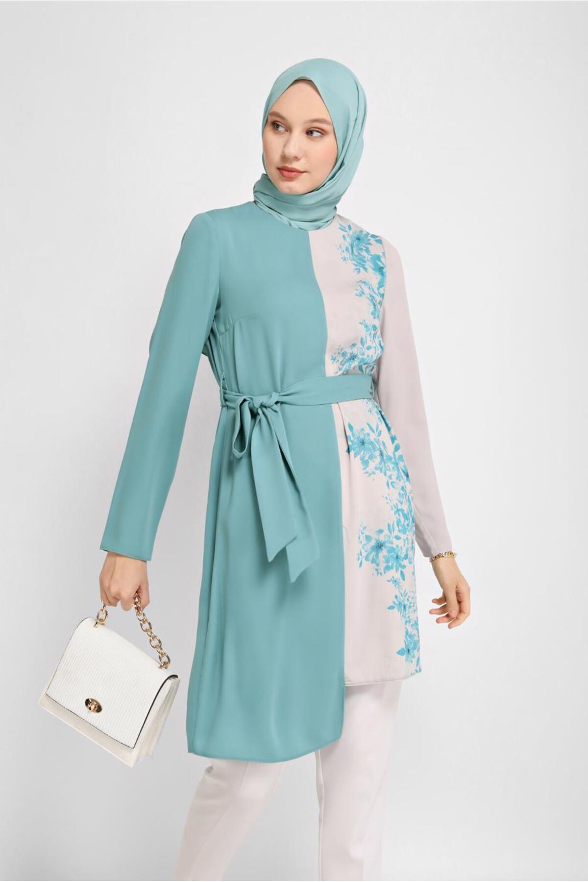 تونیک زنانه طرح دار آستین بلند | آلوینا Alvina 20YTNK0040865