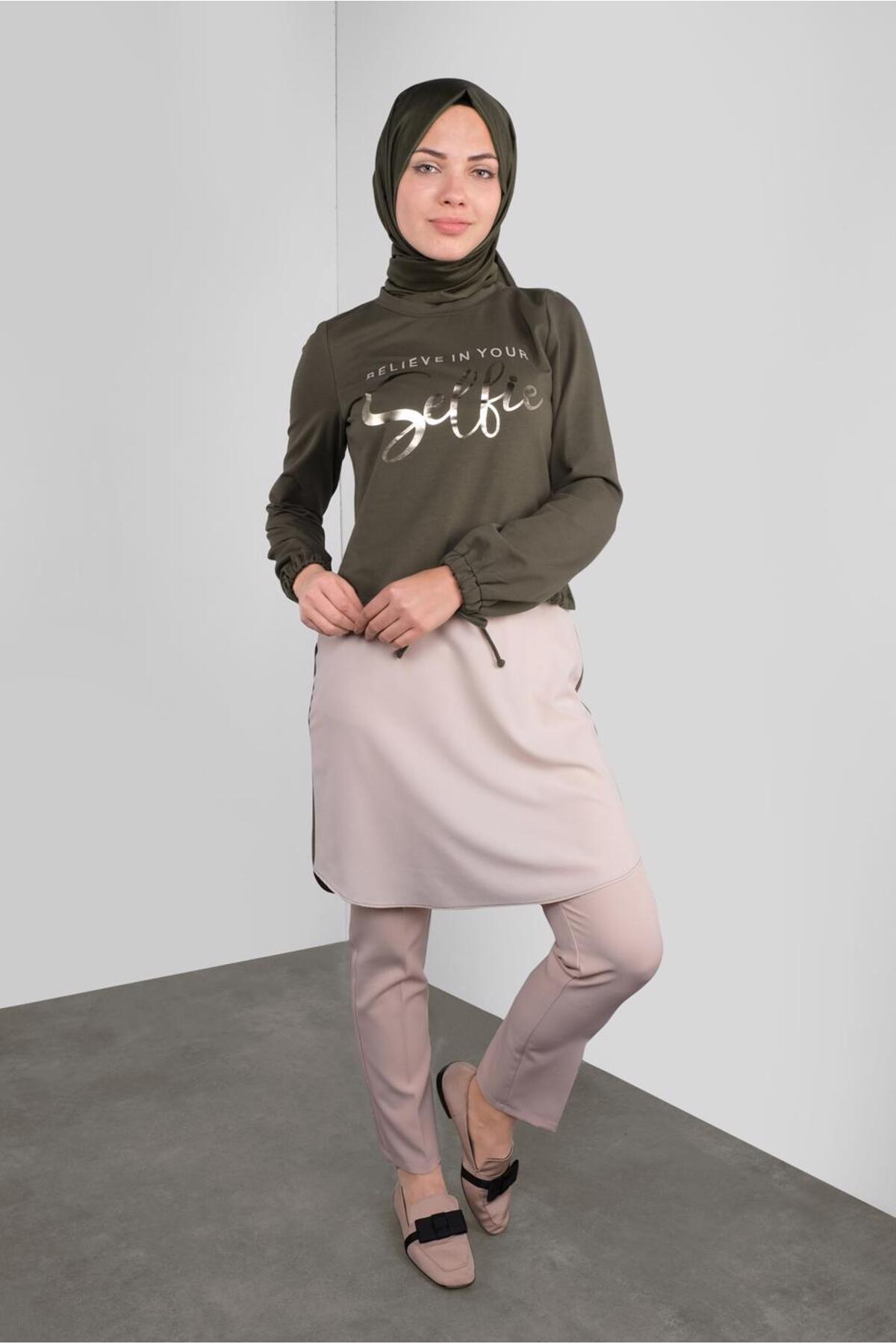 تونیک زنانه طرح دار آستین بلند | آلوینا Alvina TYCJVSPH6N170969657737484