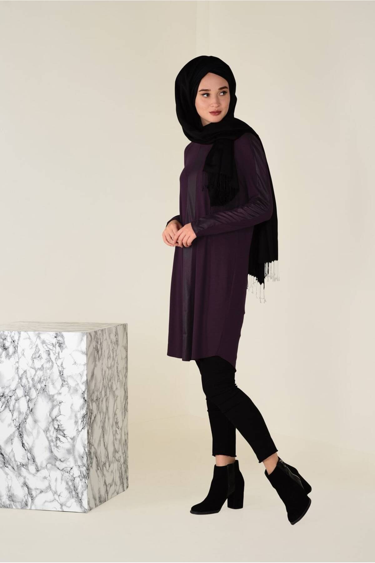 تونیک زنانه راسته آستین بلند | آلوینا Alvina 19KTNK004615