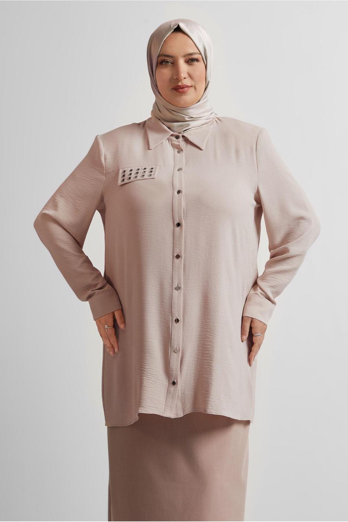 تونیک زنانه راسته آستین بلند | آلوینا Alvina 25YTNK0020711