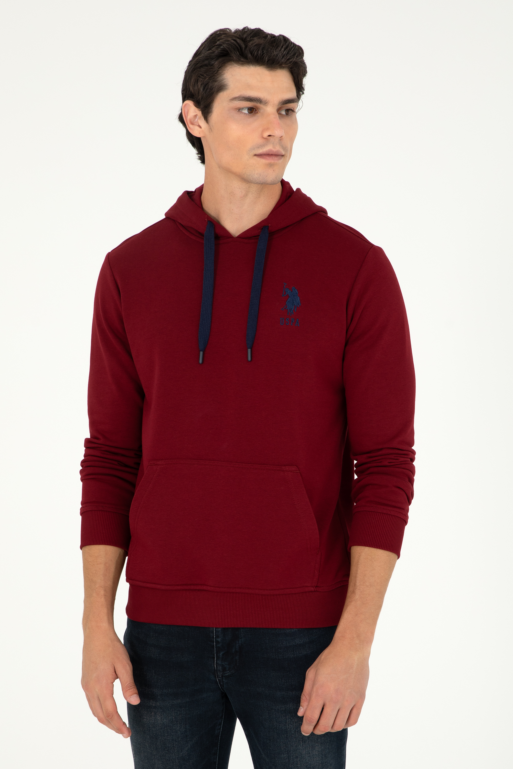 سویشرت بورگاندی رگولار مردانه یو اس پولو | US POLO ASSN