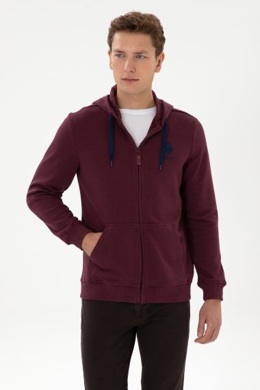سویشرت هودی آلبالویی  رگولار  مردانه یو اس پولو | US POLO ASSN