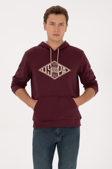 سویشرت هودی آلبالویی  رگولار  مردانه یو اس پولو | US POLO ASSN