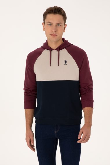 سویشرت هودی آلبالویی  رگولار  مردانه یو اس پولو | US POLO ASSN