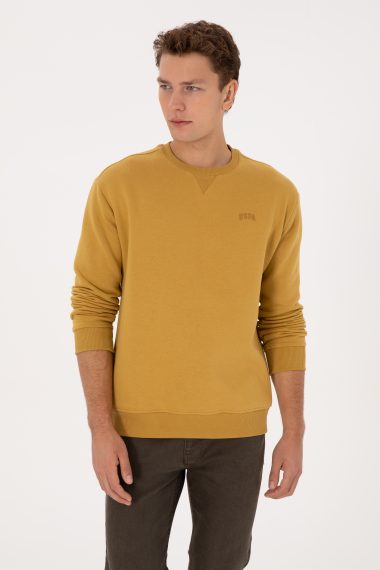 سویشرت یقه گرد آبی نفتی  ریلکس  مردانه یو اس پولو | US POLO ASSN