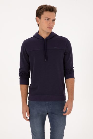 سویشرت هودی بنفش  رگولار  مردانه یو اس پولو | US POLO ASSN