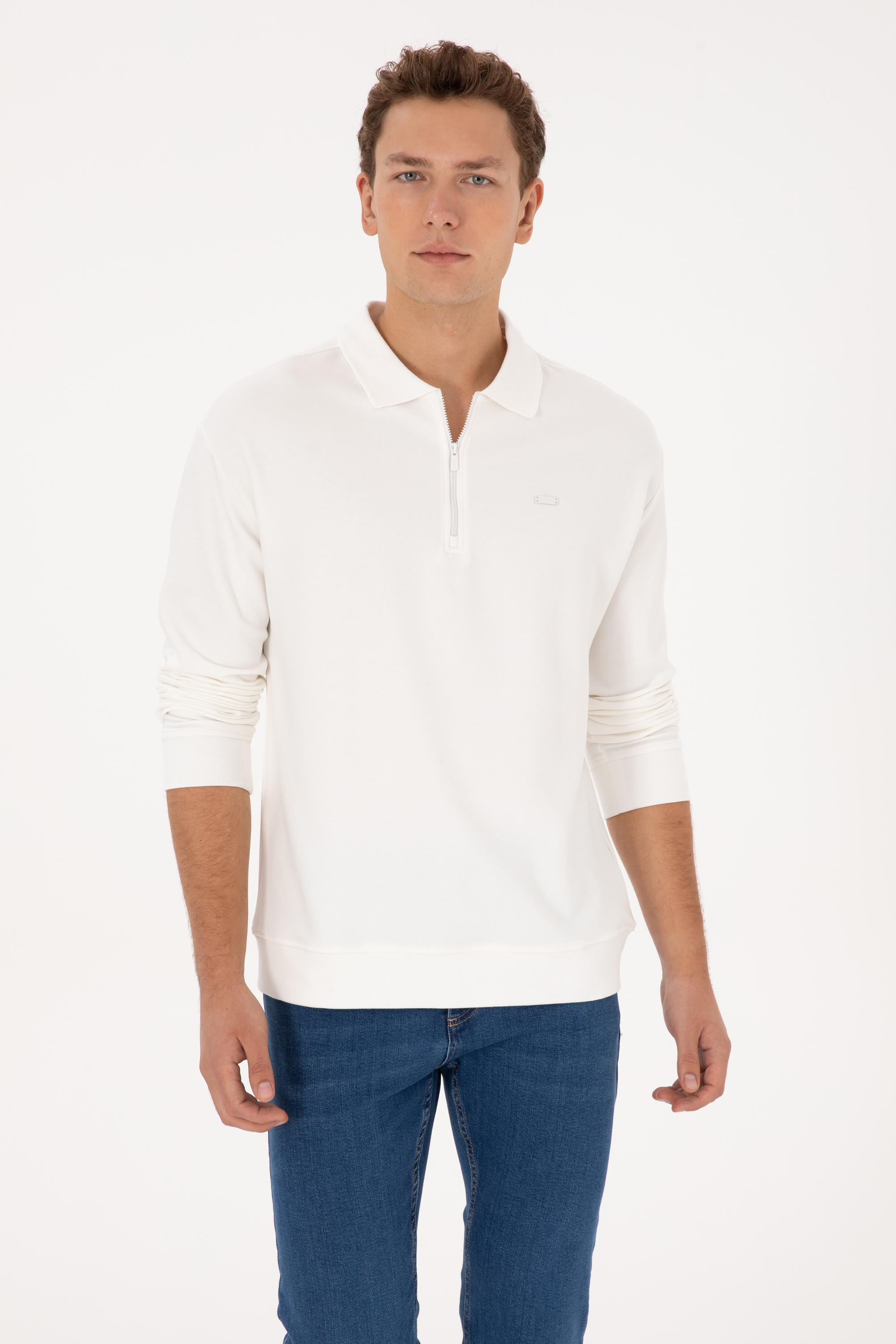 سویشرت نیم زیپ اکرو ریلکس مردانه یو اس پولو | US POLO ASSN