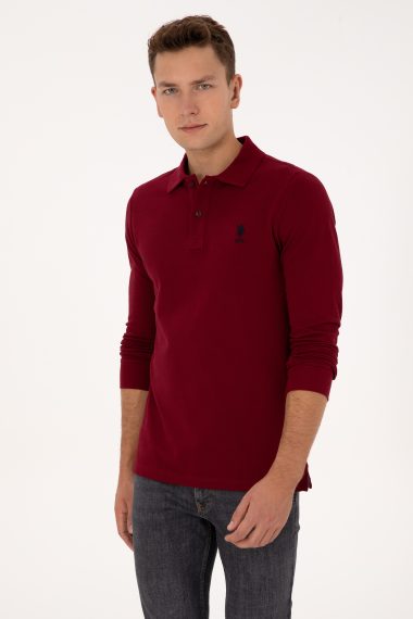 سویشرت یقه پولو بورگاندی  رگولار  مردانه یو اس پولو | US POLO ASSN
