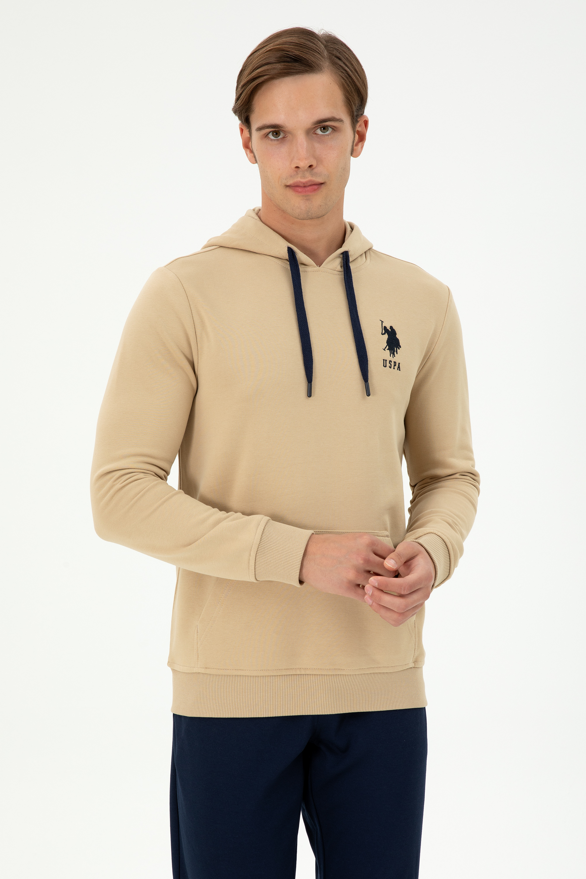 سویشرت کرمی رگولار مردانه یو اس پولو | US POLO ASSN