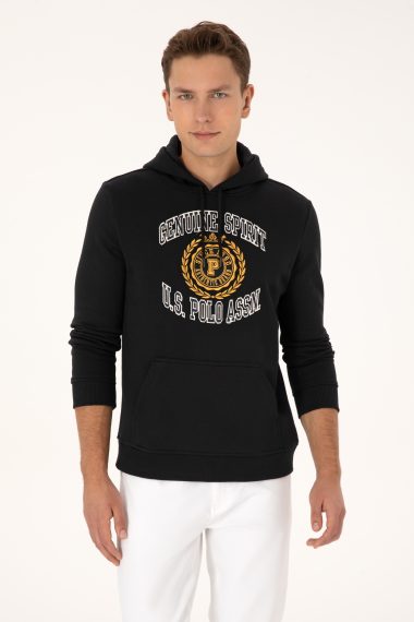 سویشرت هودی سیاه  رگولار  مردانه یو اس پولو | US POLO ASSN