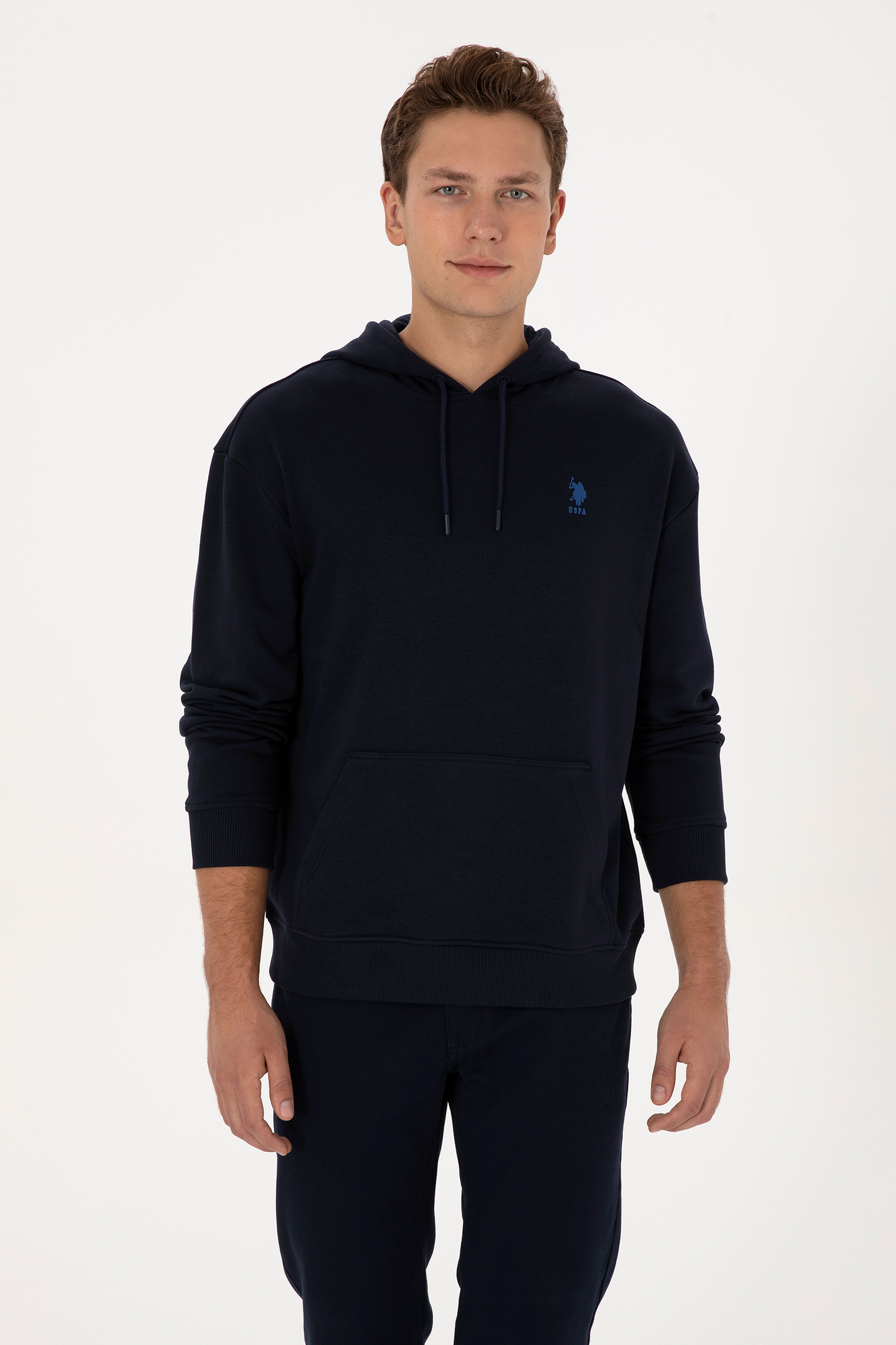 سویشرت هودی لاجورد ریلکس مردانه یو اس پولو | US POLO ASSN