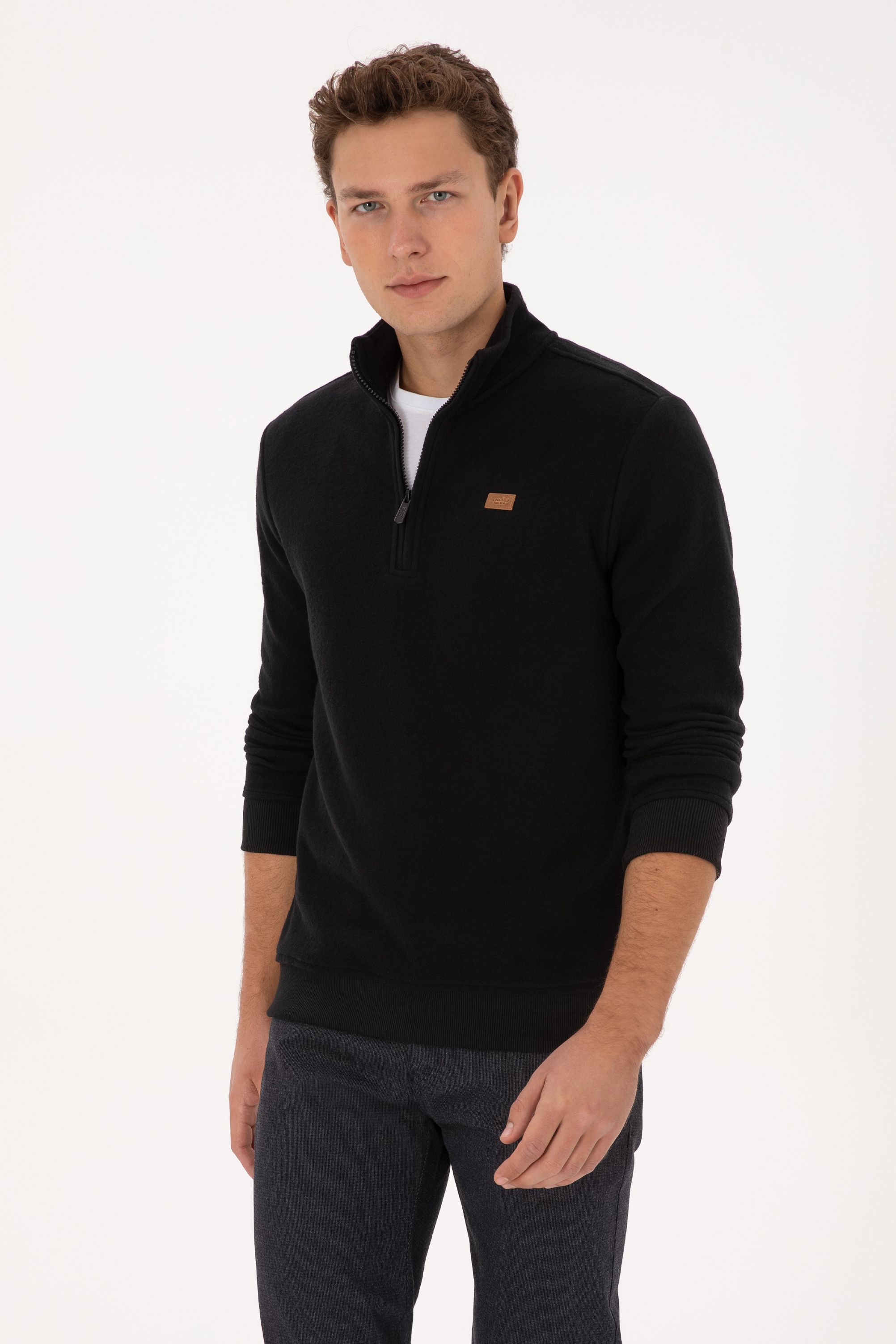 سویشرت سیاه رگولار مردانه یو اس پولو | US POLO ASSN