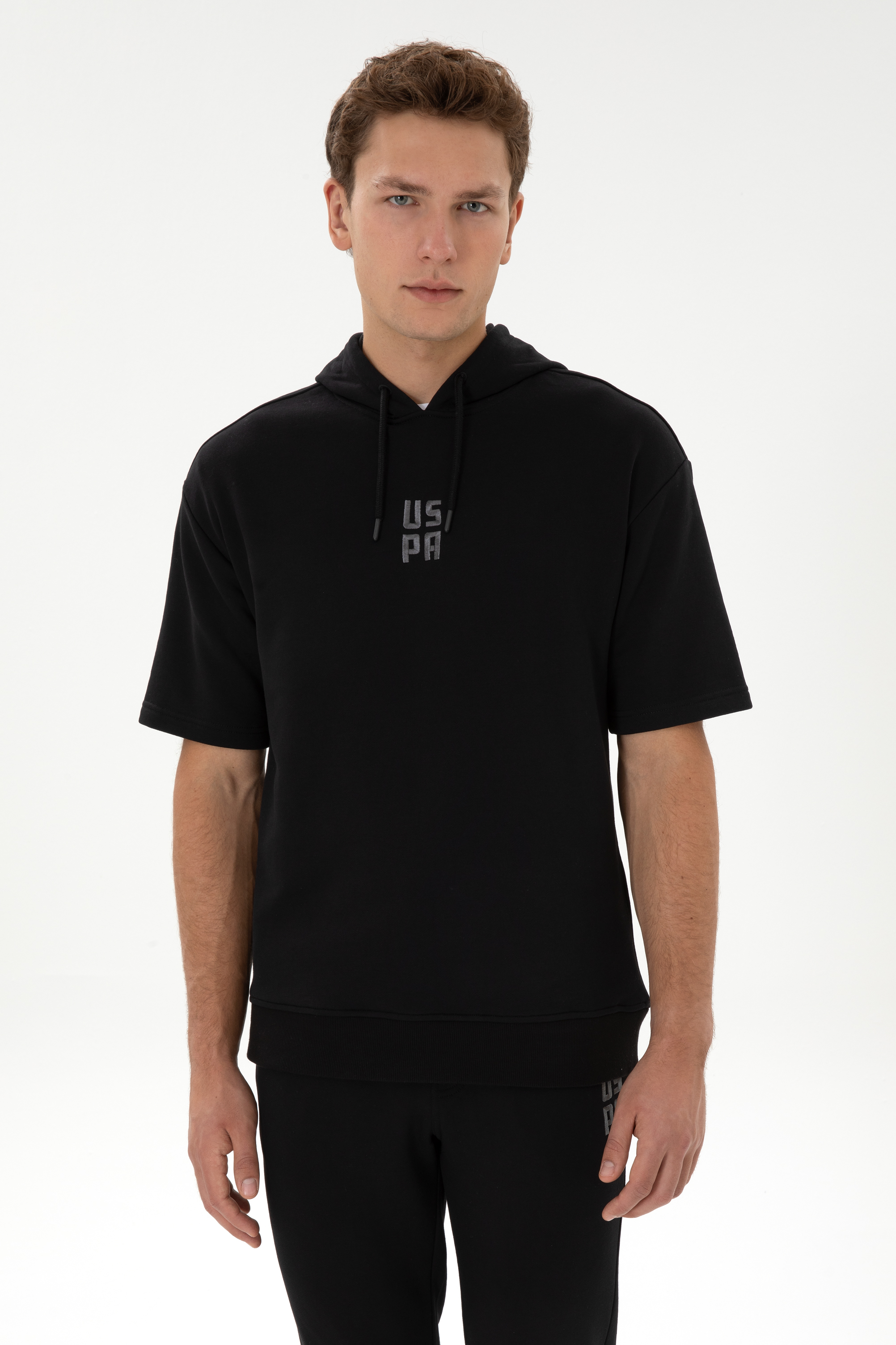 سویشرت هودی سیاه ریلکس مردانه یو اس پولو | US POLO ASSN