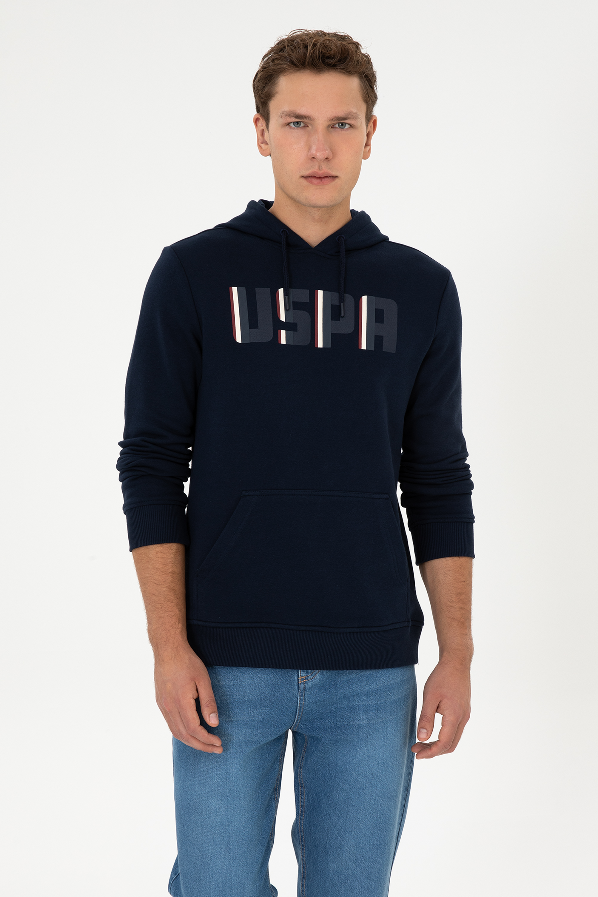 سویشرت هودی لاجورد رگولار مردانه یو اس پولو | US POLO ASSN