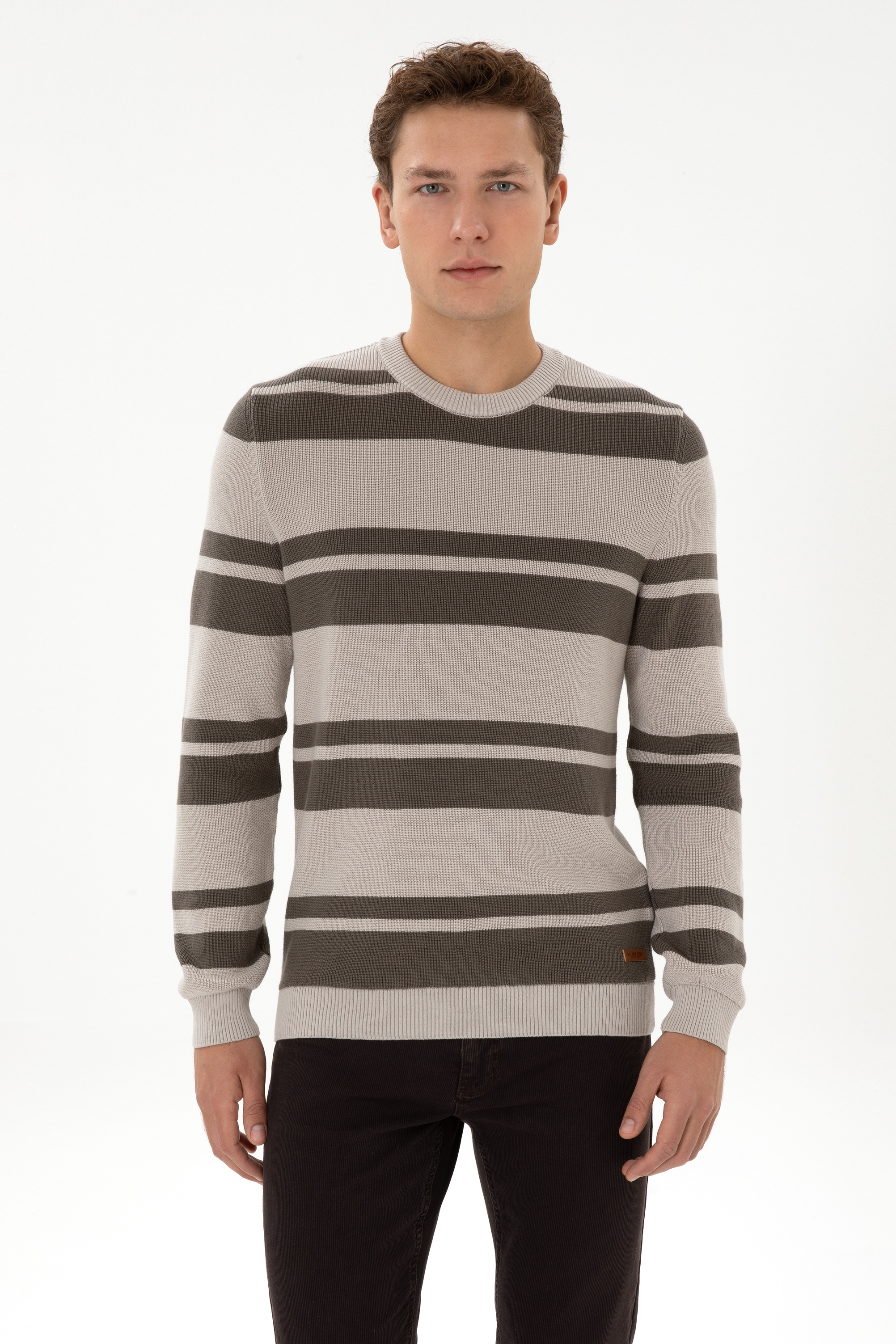 بافت خاکستری رگولار مردانه یو اس پولو | US POLO ASSN