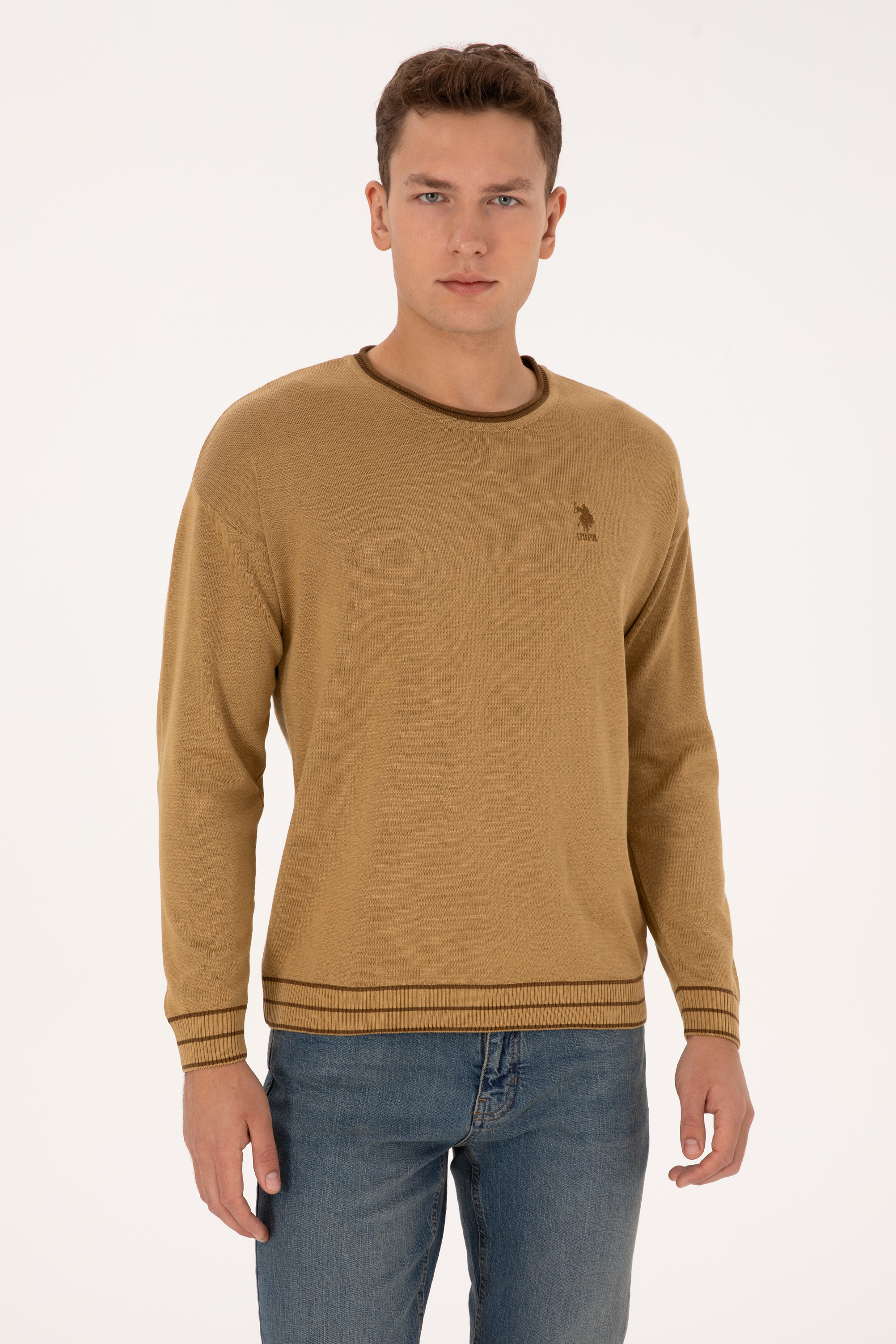 بافت آبی نفتی ریلکس مردانه یو اس پولو | US POLO ASSN