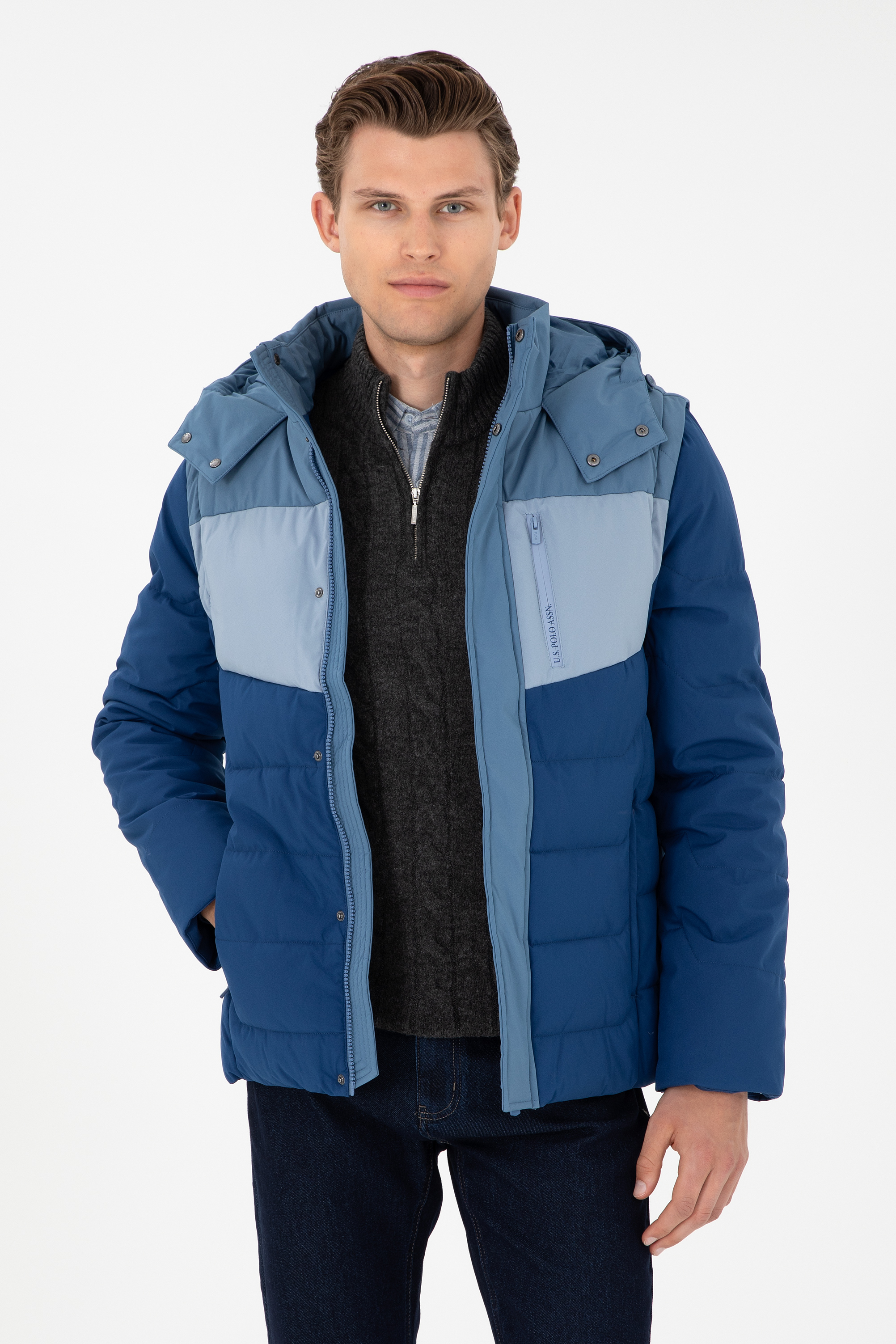 کاپشن نیلی BASIC مردانه یو اس پولو | US POLO ASSN