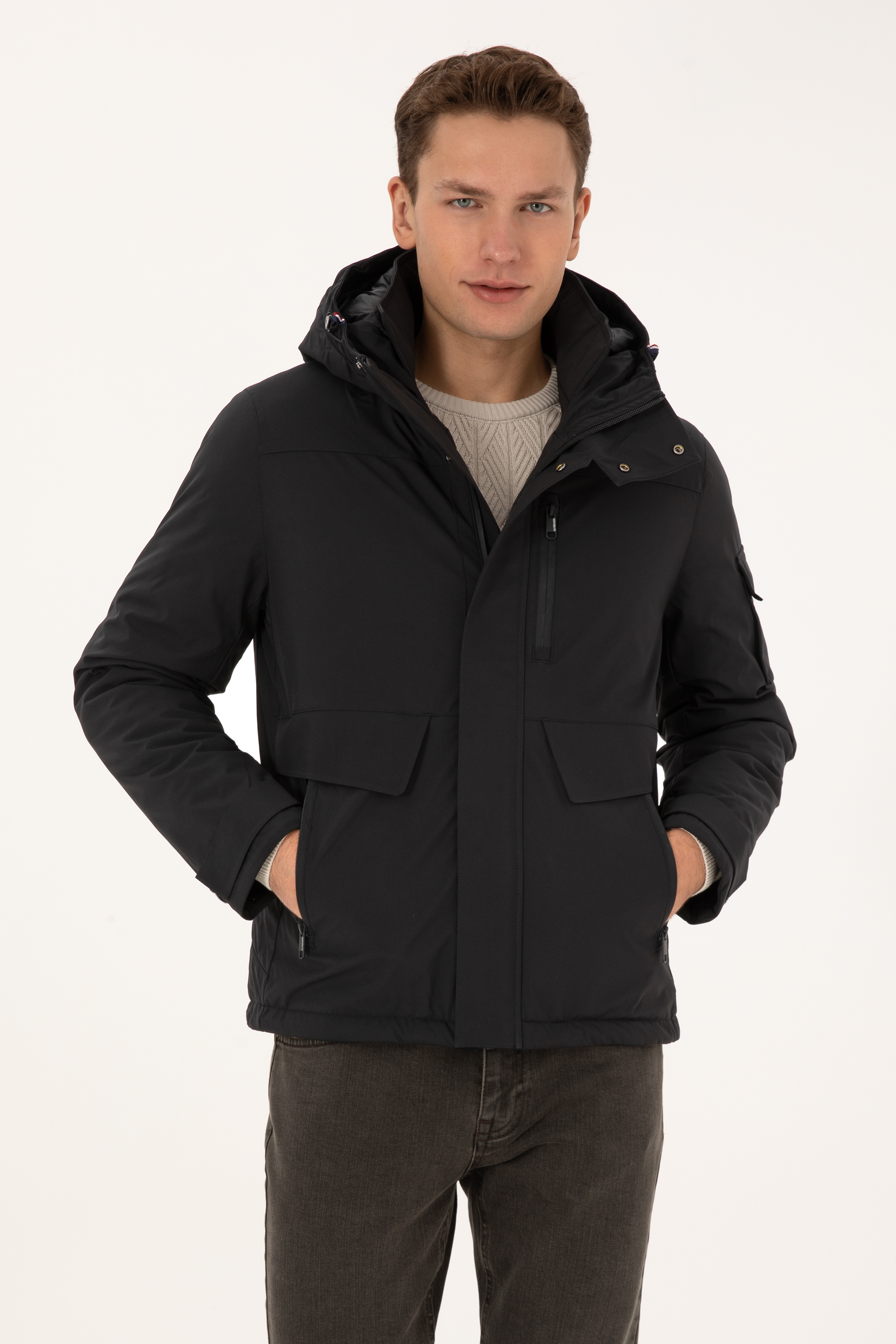 کاپشن سیاه BASIC مردانه یو اس پولو | US POLO ASSN
