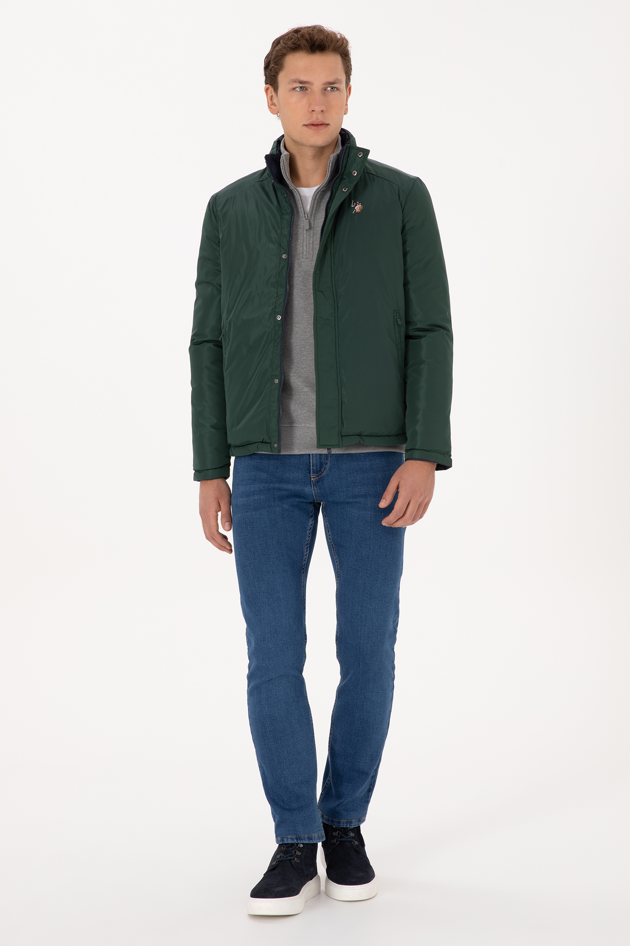 کاپشن سبز تیره BASIC مردانه یو اس پولو | US POLO ASSN
