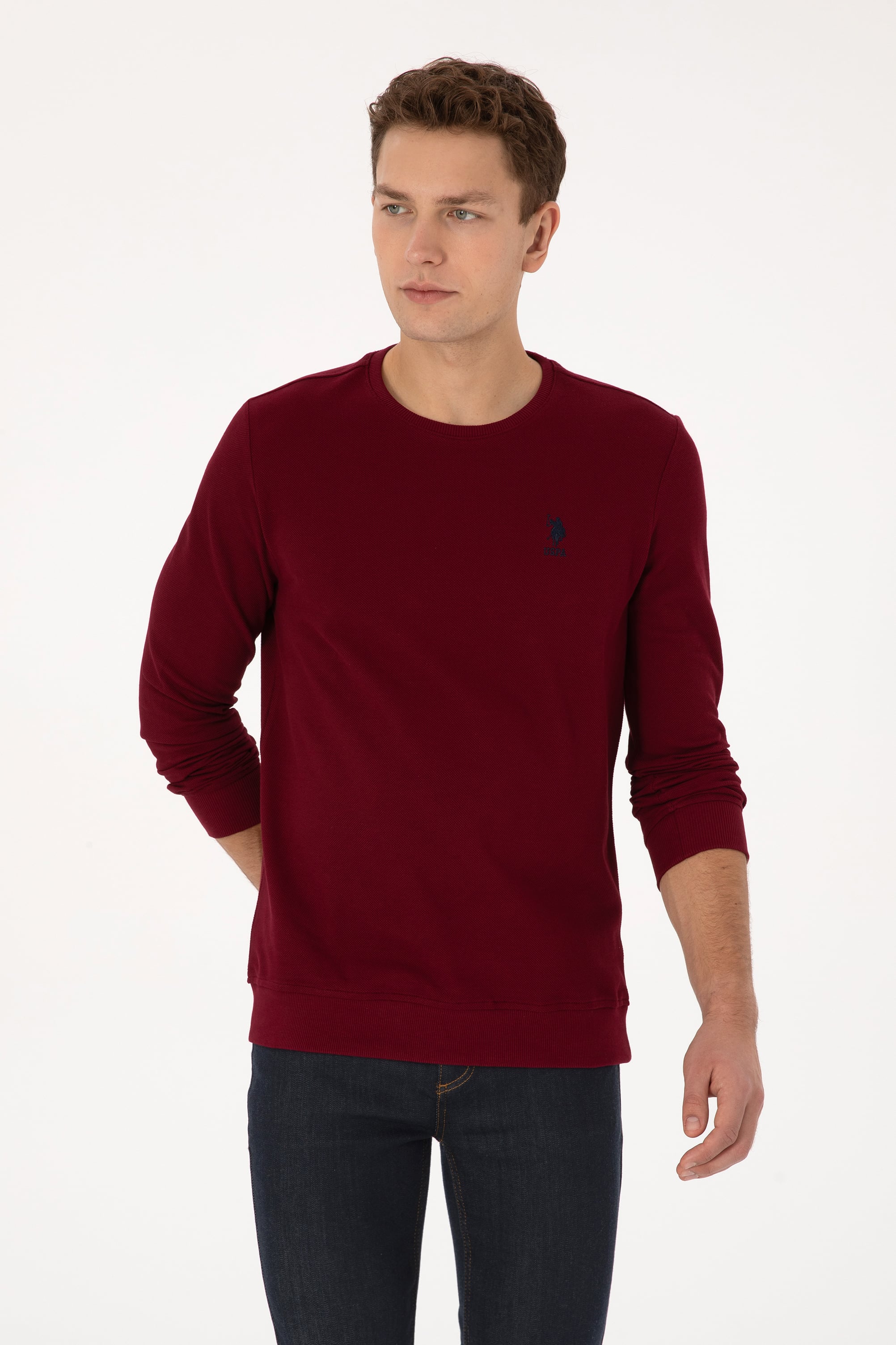 بافت بورگاندی رگولار مردانه یو اس پولو | US POLO ASSN