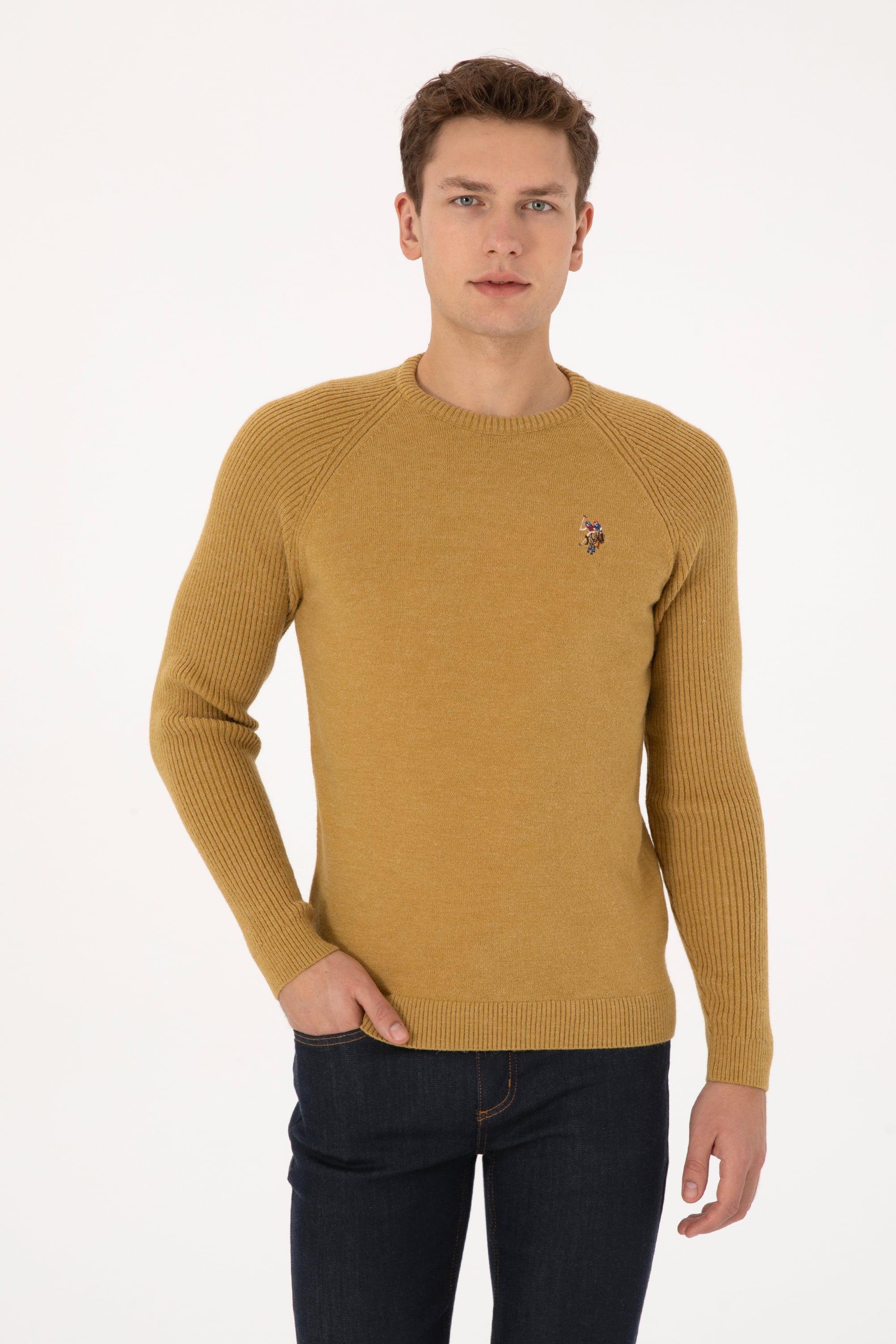 بافت آبی نفتی رگولار مردانه یو اس پولو | US POLO ASSN