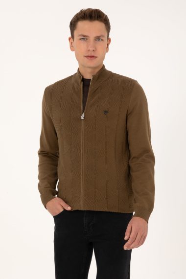 ژاکت  خاکی  اندامی  مردانه یو اس پولو | US POLO ASSN
