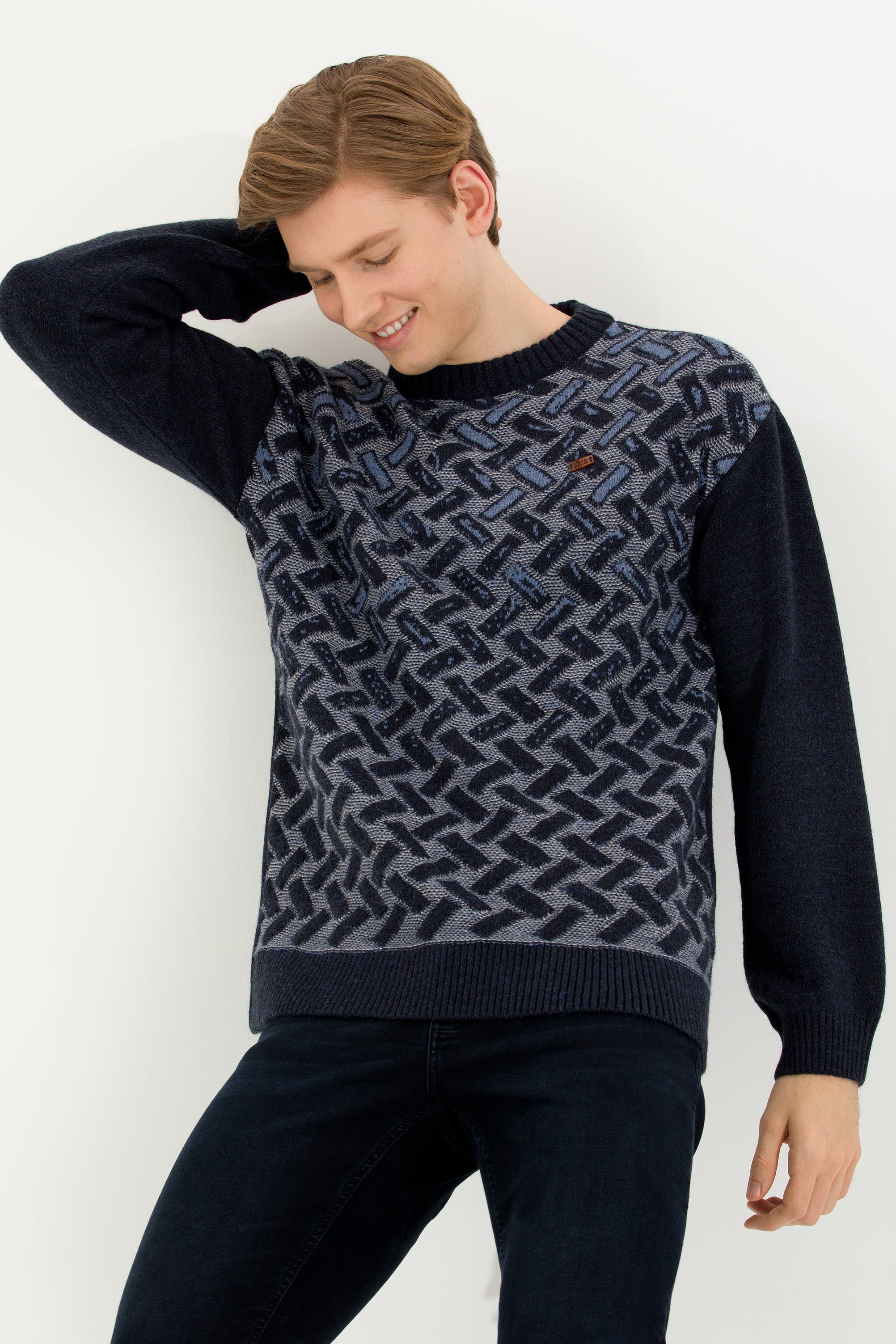 بافت لاجورد Oversize مردانه یو اس پولو | US POLO ASSN