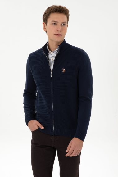 ژاکت  لاجورد  اندامی  مردانه یو اس پولو | US POLO ASSN