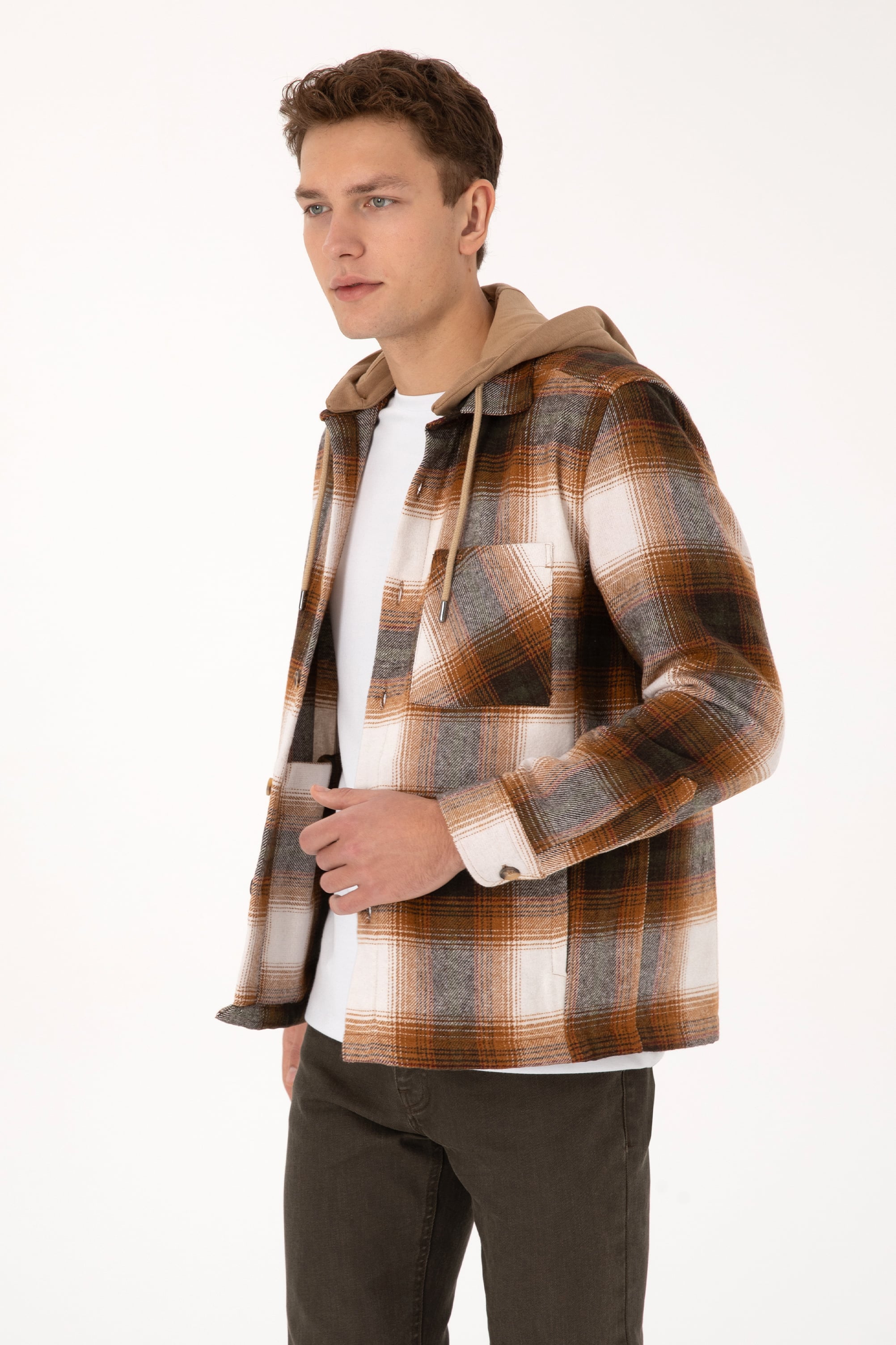 اورکت هودی قهوه ای Oversize مردانه یو اس پولو | US POLO ASSN