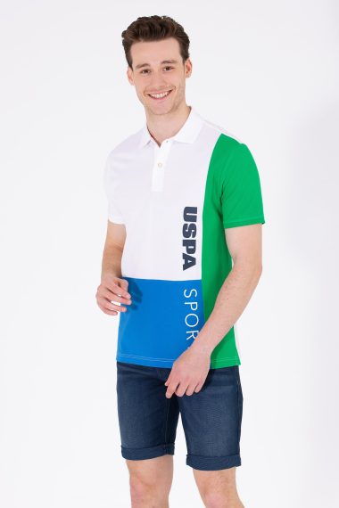 پولوشرت یقه پولو سفید  رگولار آستین کوتاه مردانه یو اس پولو | US POLO ASSN