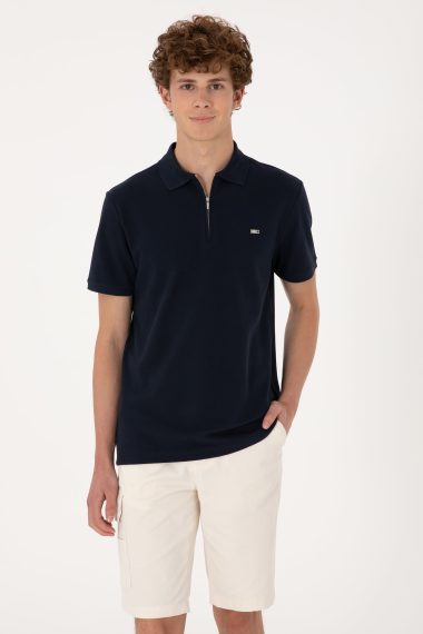 پولوشرت یقه پولو لاجورد  رگولار  مردانه یو اس پولو | US POLO ASSN