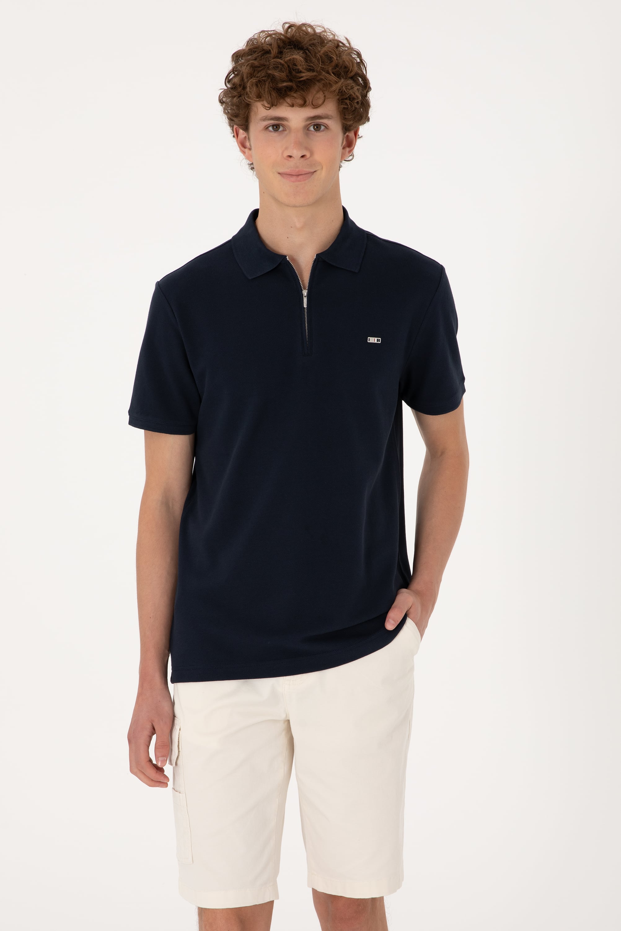 پولوشرت یقه پولو لاجورد رگولار مردانه یو اس پولو | US POLO ASSN