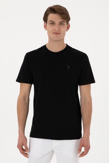 پولوشرت یقه گرد سیاه  رگولار  مردانه یو اس پولو | US POLO ASSN