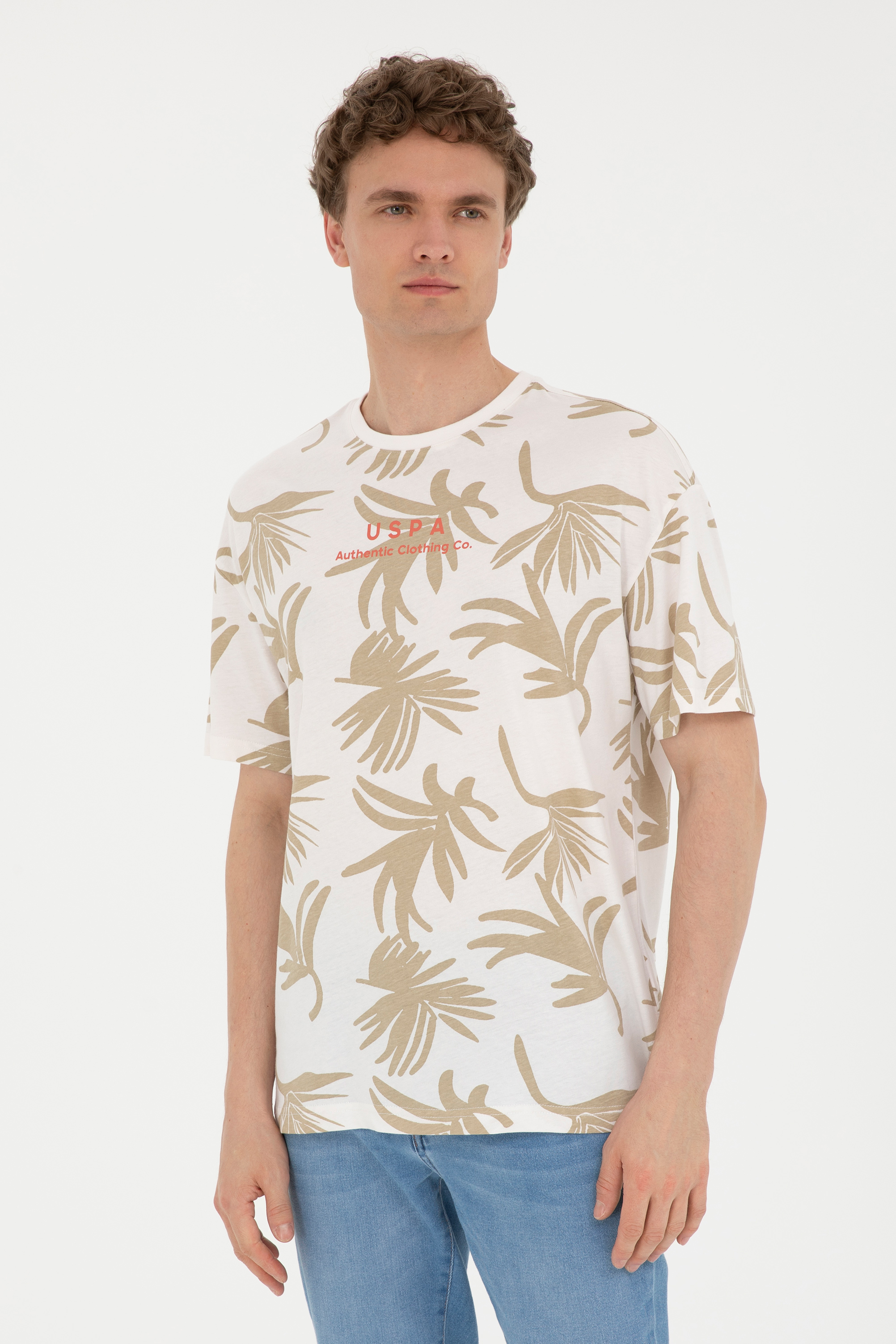 پولوشرت یقه گرد اکرو ریلکس آستین کوتاه مردانه یو اس پولو | US POLO ASSN