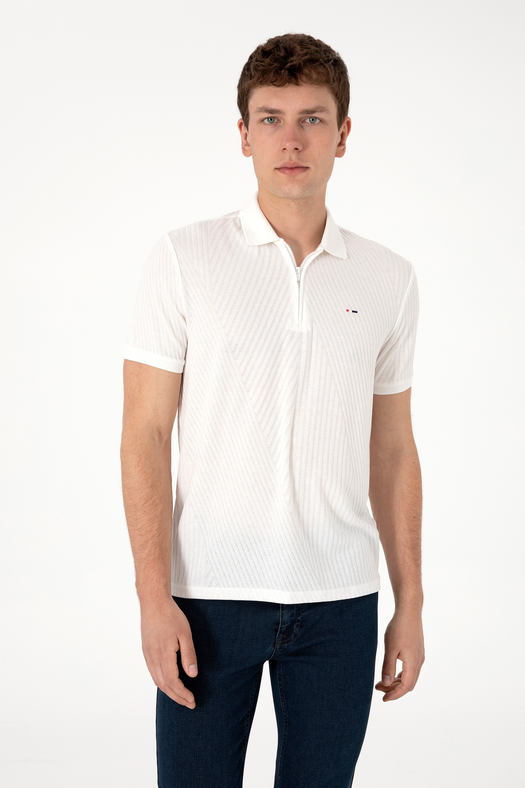 پولوشرت سفید رگولار مردانه یو اس پولو | US POLO ASSN