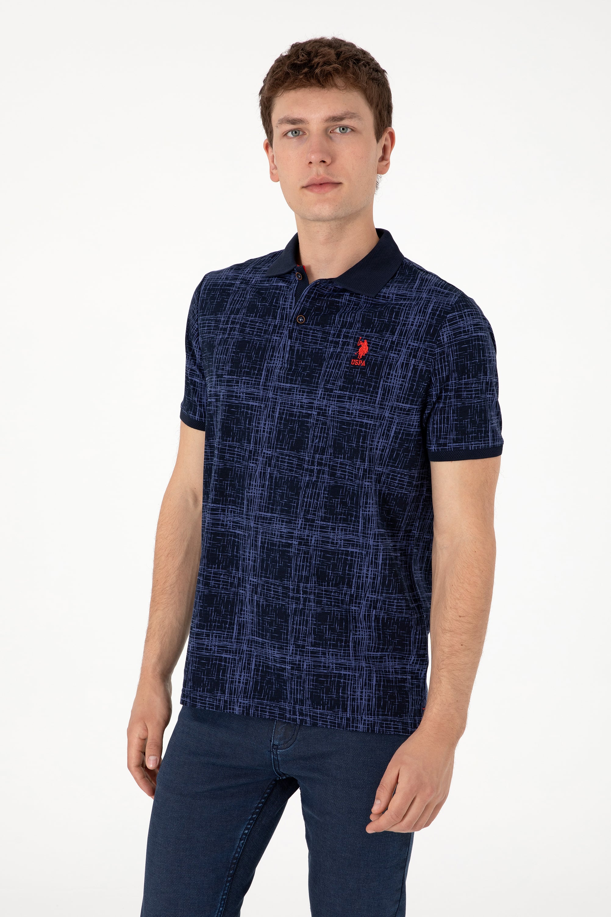 پولوشرت یقه پولو لاجورد رگولار مردانه یو اس پولو | US POLO ASSN
