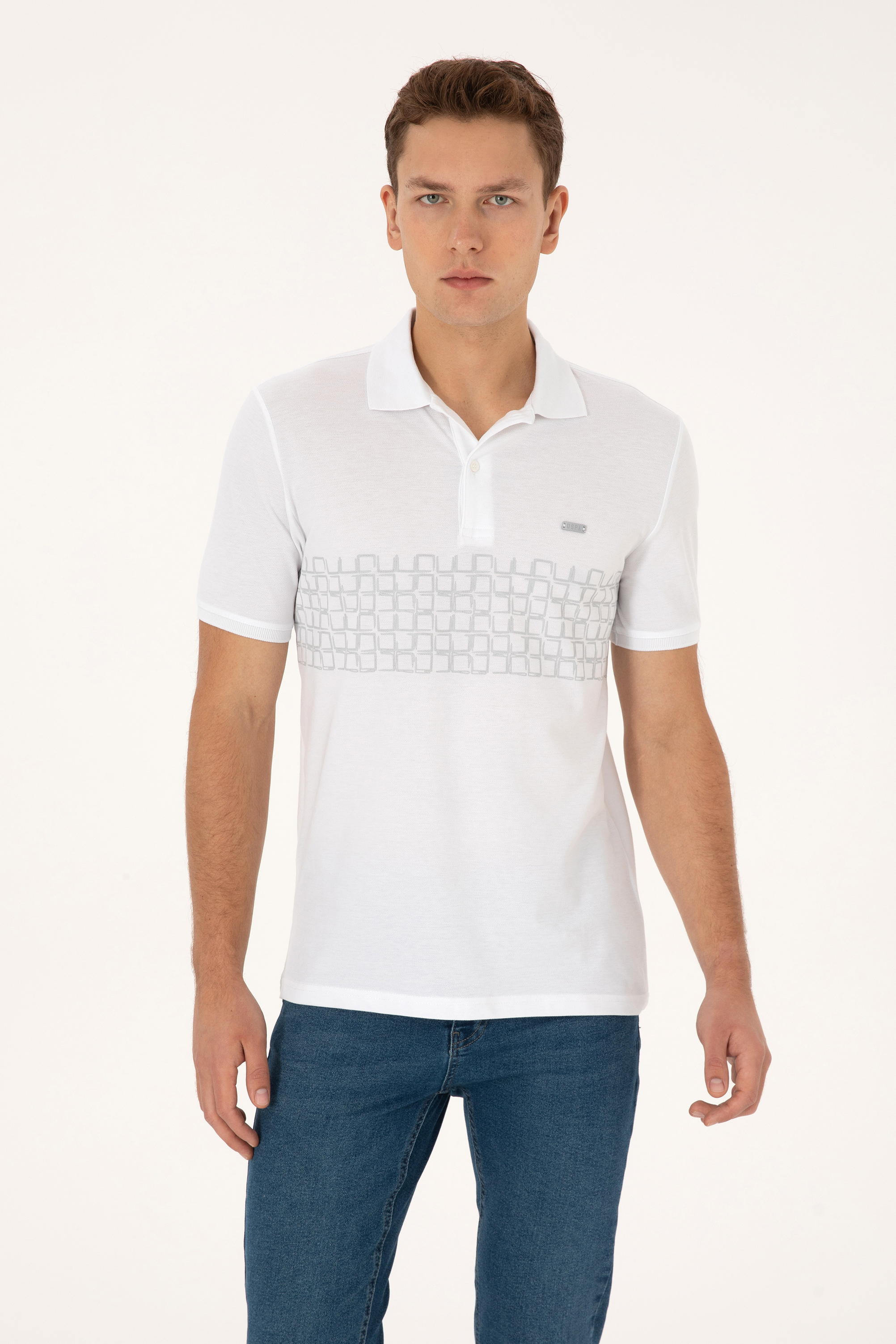 پولوشرت سفید رگولار مردانه یو اس پولو | US POLO ASSN
