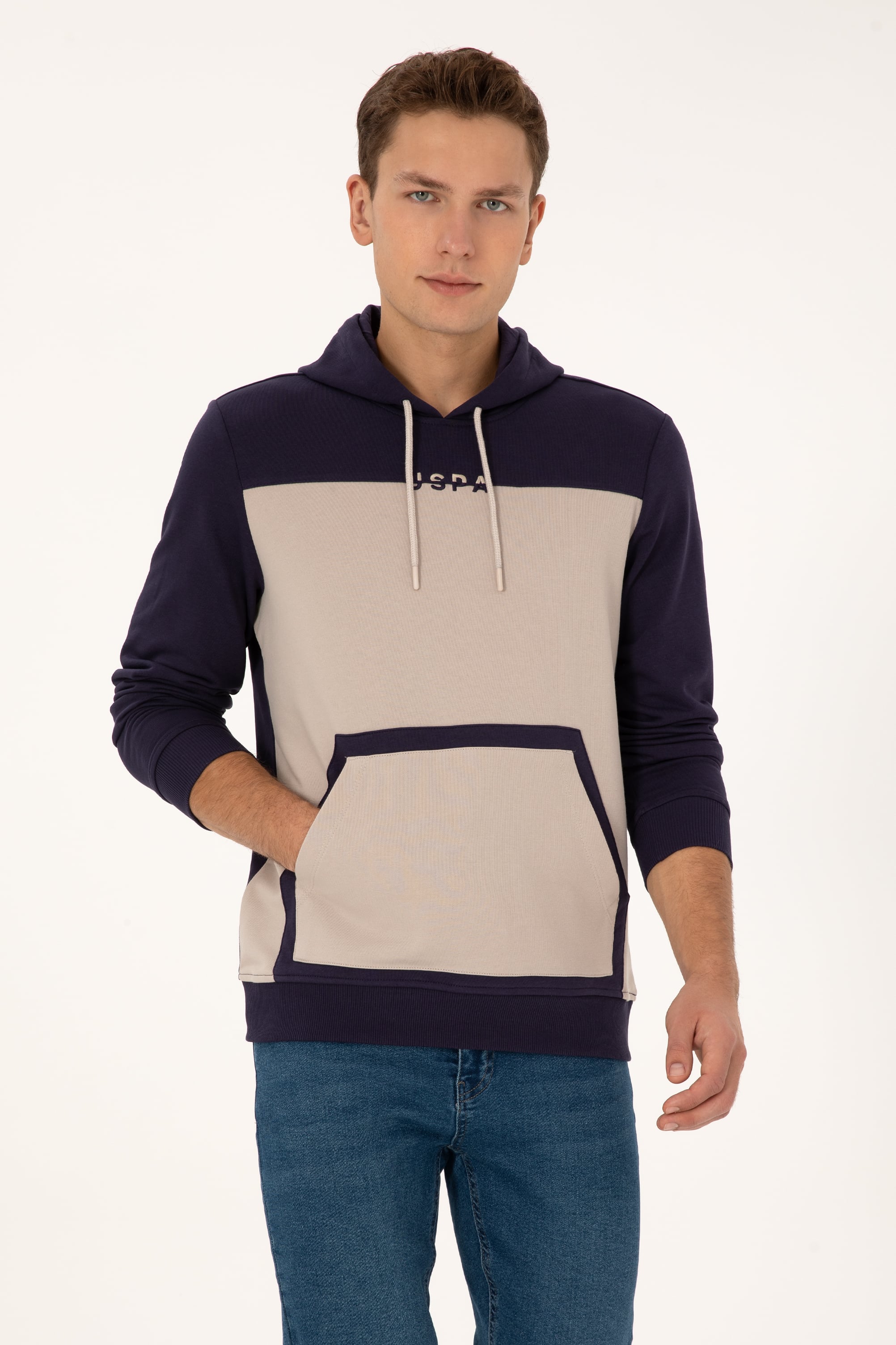 سویشرت بنفش رگولار مردانه یو اس پولو | US POLO ASSN