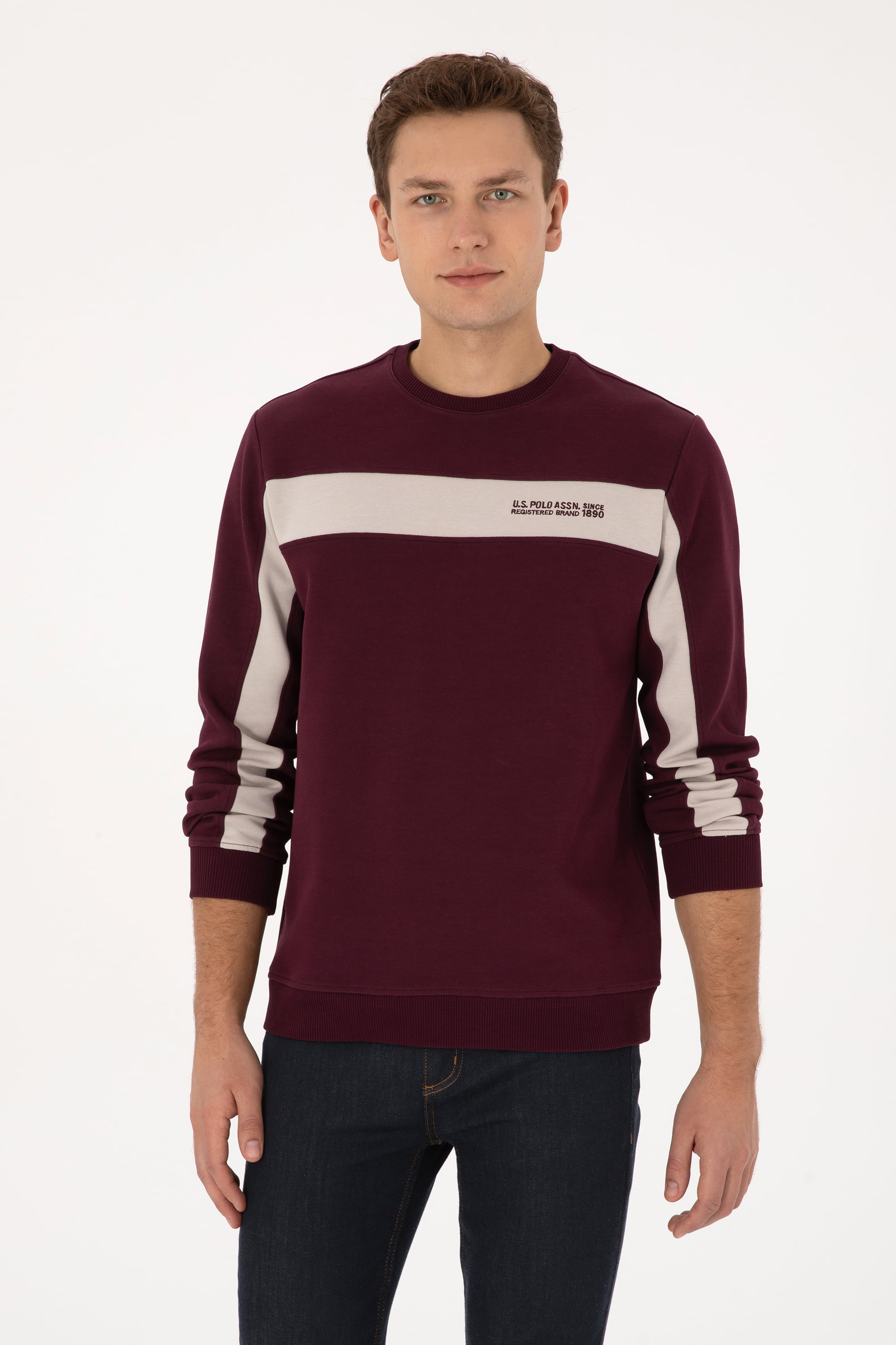 سویشرت آلبالویی رگولار مردانه یو اس پولو | US POLO ASSN