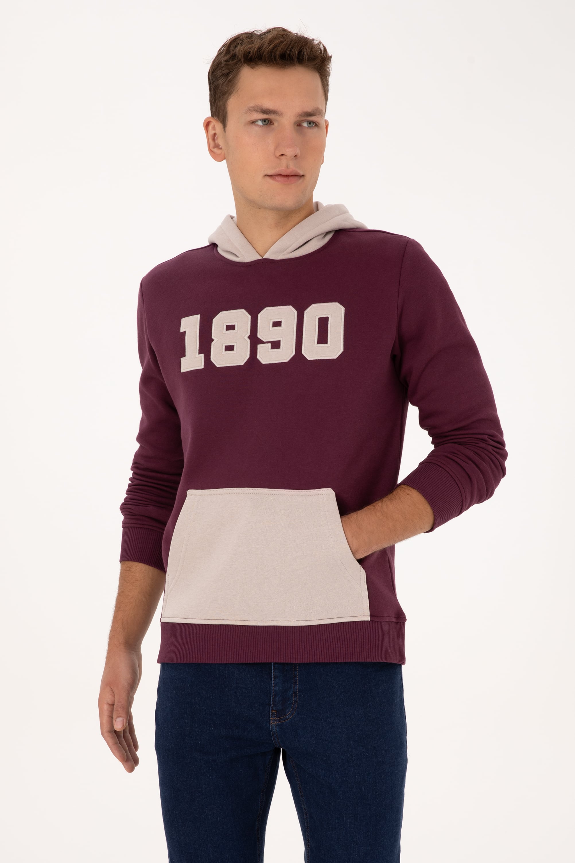 سویشرت آلبالویی رگولار مردانه یو اس پولو | US POLO ASSN