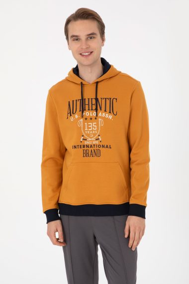 سویشرت  خردلی  رگولار  مردانه یو اس پولو | US POLO ASSN