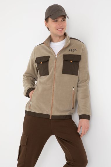 سویشرت  خاکی روشن  رگولار  مردانه یو اس پولو | US POLO ASSN