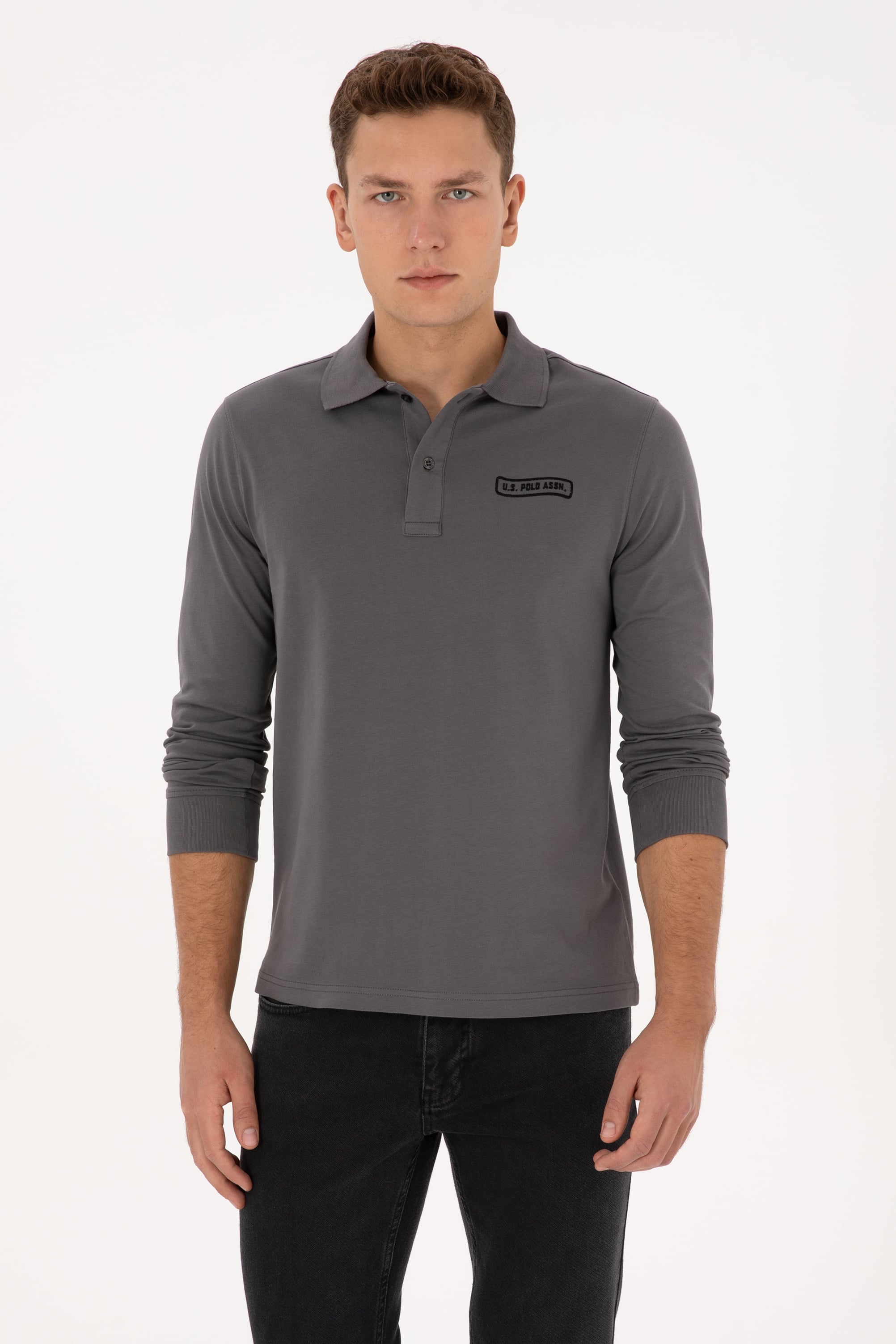 سویشرت خاکستری رگولار مردانه یو اس پولو | US POLO ASSN