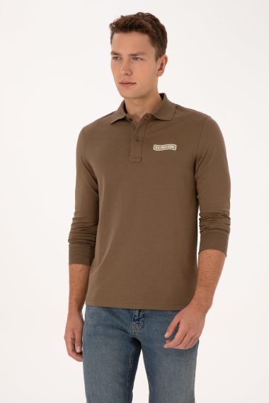 سویشرت  خاکی  رگولار  مردانه یو اس پولو | US POLO ASSN