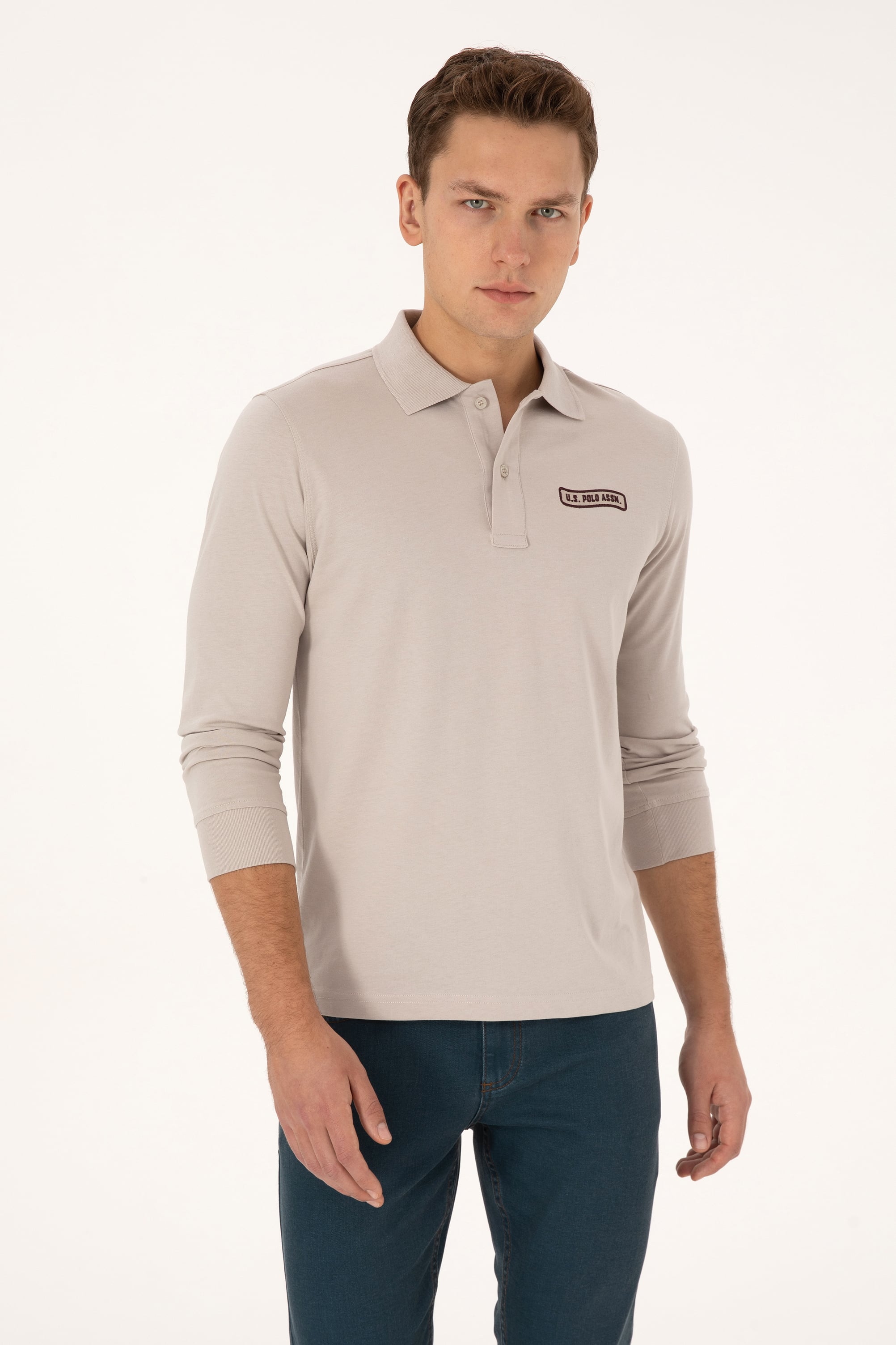سویشرت خاکستری رگولار مردانه یو اس پولو | US POLO ASSN
