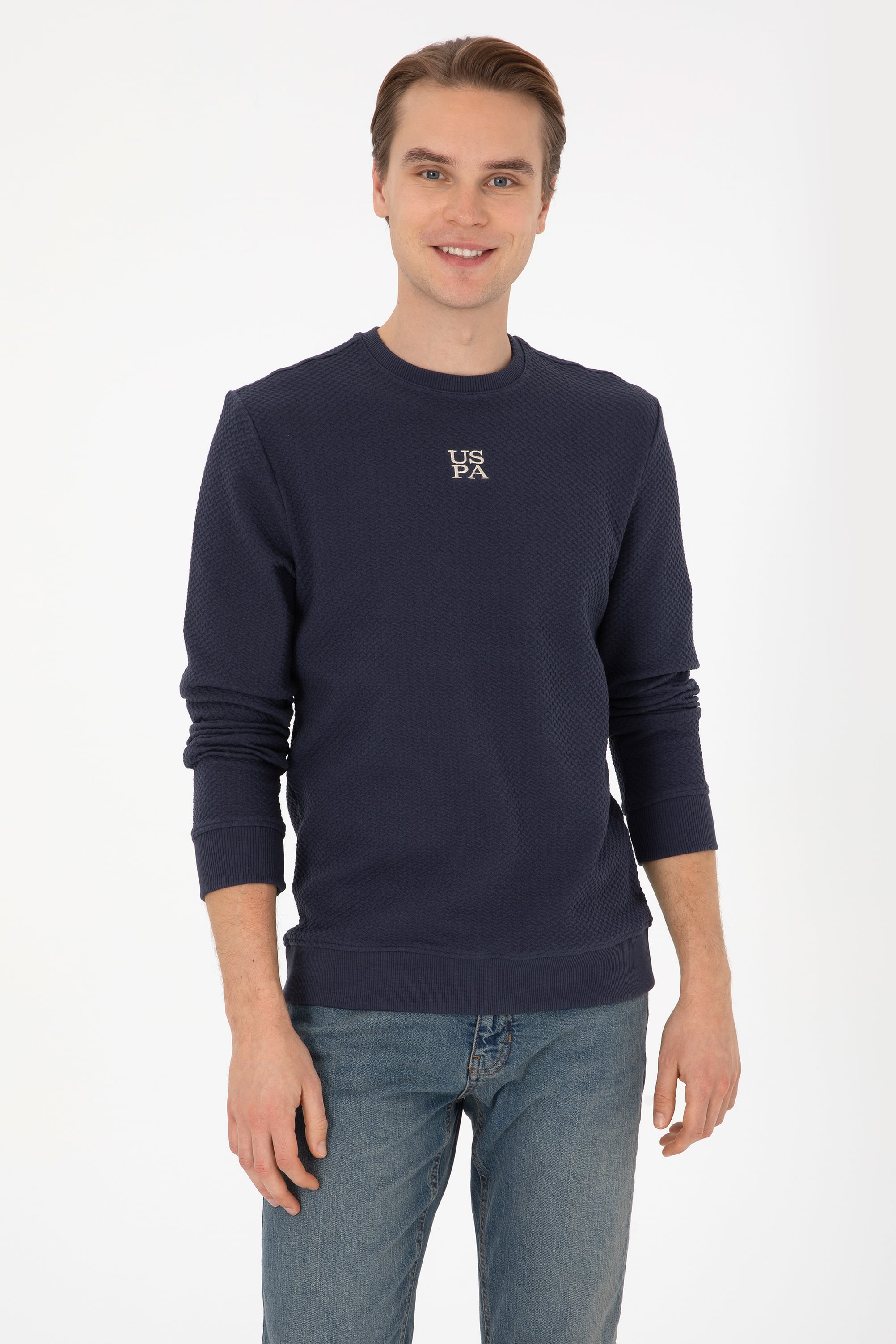 سویشرت لاجورد رگولار مردانه یو اس پولو | US POLO ASSN