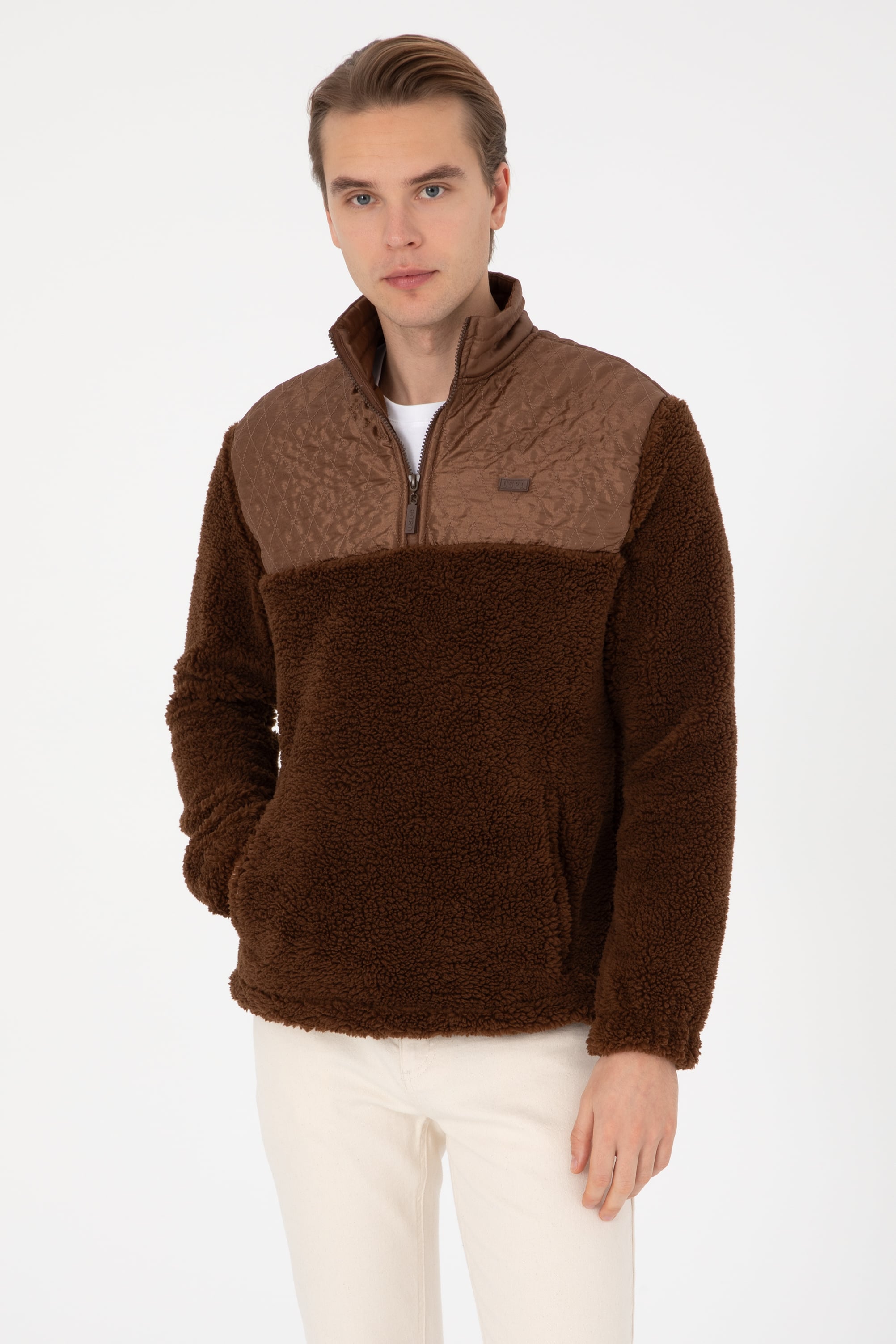 سویشرت قهوه ای ریلکس مردانه یو اس پولو | US POLO ASSN