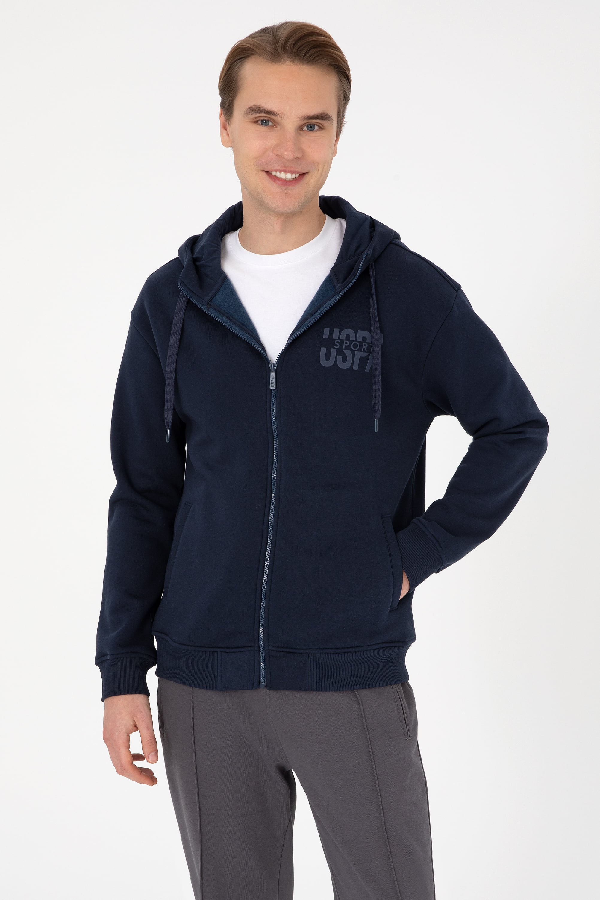 سویشرت لاجورد ریلکس مردانه یو اس پولو | US POLO ASSN