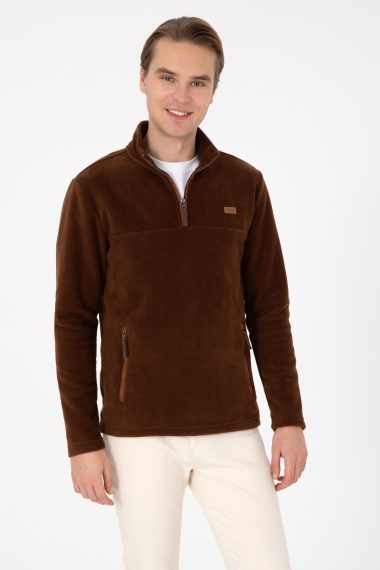 سویشرت  قهوه ای  رگولار  مردانه یو اس پولو | US POLO ASSN